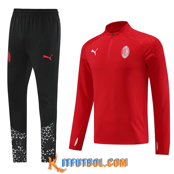 Chandal Equipos De Futbol AC Milan Rojo/Negro 2023/2024