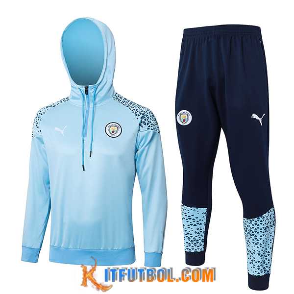 Chaqueta Con Capucha Chandal Manchester City Azul/Negro 2023/2024