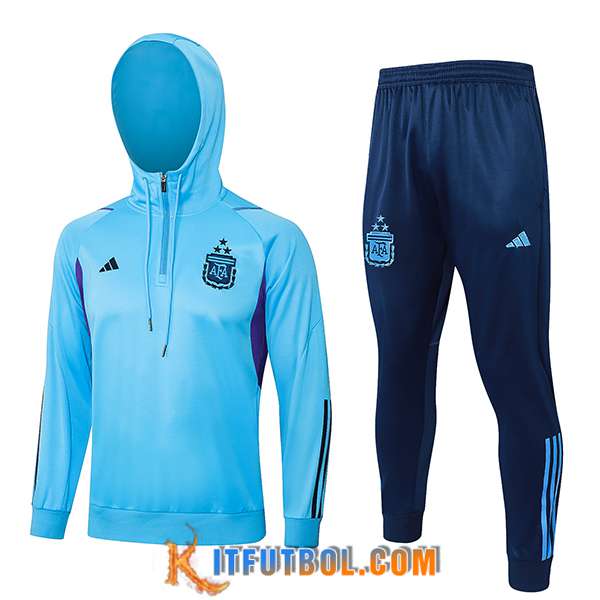 Chaqueta Con Capucha Chandal Argentina Azul 2023/2024