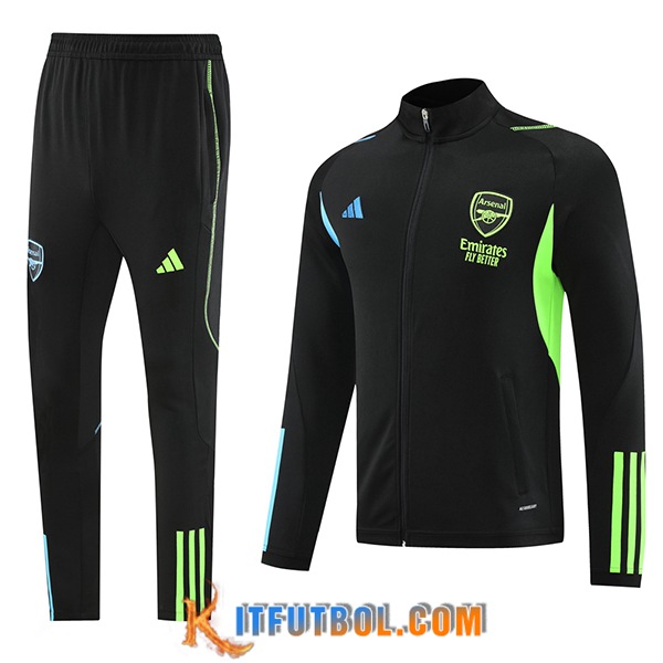 Chandal Equipos De Futbol - Chaqueta Arsenal Negro/Verde 2023/2024
