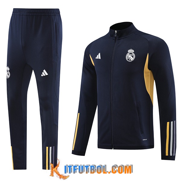 Chandal Equipos De Futbol - Chaqueta Real Madrid Azul Oscuro 2023/2024