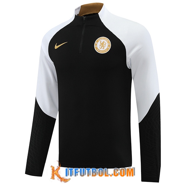 Sudadera De Entrenamiento FC Chelsea Negro/Blanco 2023/2024