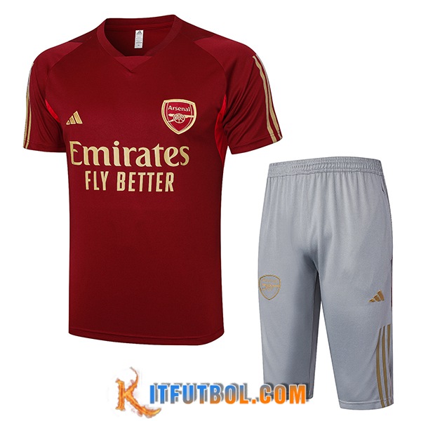Camiseta Entrenamiento + Cortos Arsenal Rojo 2023/2024 -05