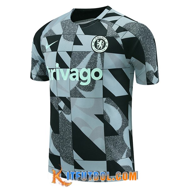 Camiseta Entrenamiento FC Chelsea Verde/Negro/Gris 2023/2024