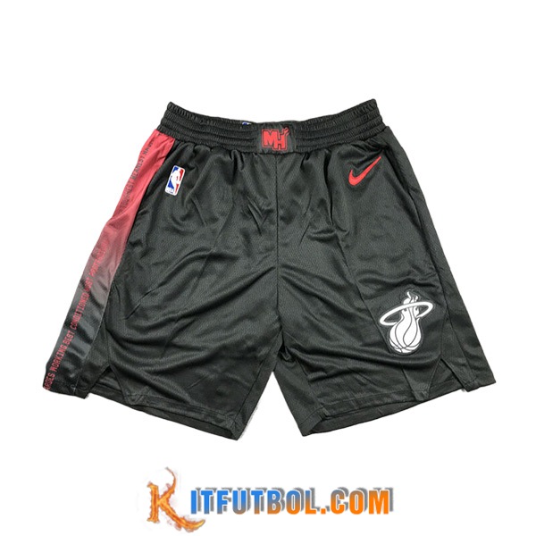 Cortos NBA Miami Heat 2023/24 Negro/Rojo -04
