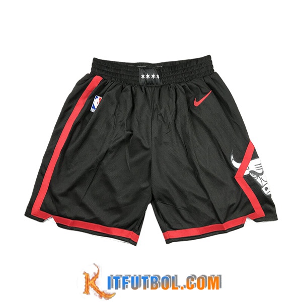 Cortos NBA Chicago Bulls 2023/24 Negro/Rojo -05