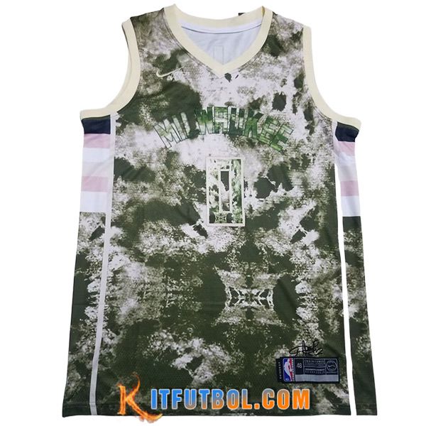 Camisetas Milwaukee Bucks (LILLARD #0) 2023/24 Verde/Blanco
