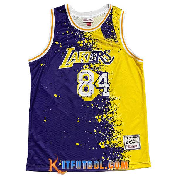 Camisetas Los Angeles Lakers (BRYANT #24) 2023/24 Violeta/Amarillo -02
