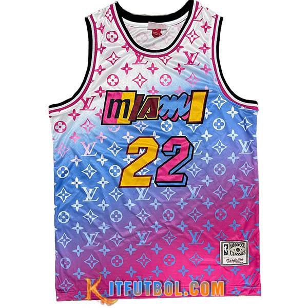 Camisetas Miami Heat (BUTLER #22) 2023/24 Violeta/Azul/Blanco