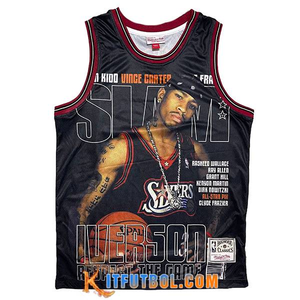 Camisetas Philadelphia 76ers (IVERSON #3) 2023/24 Negro -03
