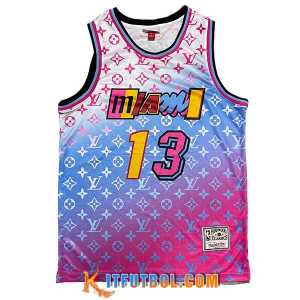 Camisetas Miami Heat (ADEBAYO #13) 2023/24 Violeta/Azul/Blanco