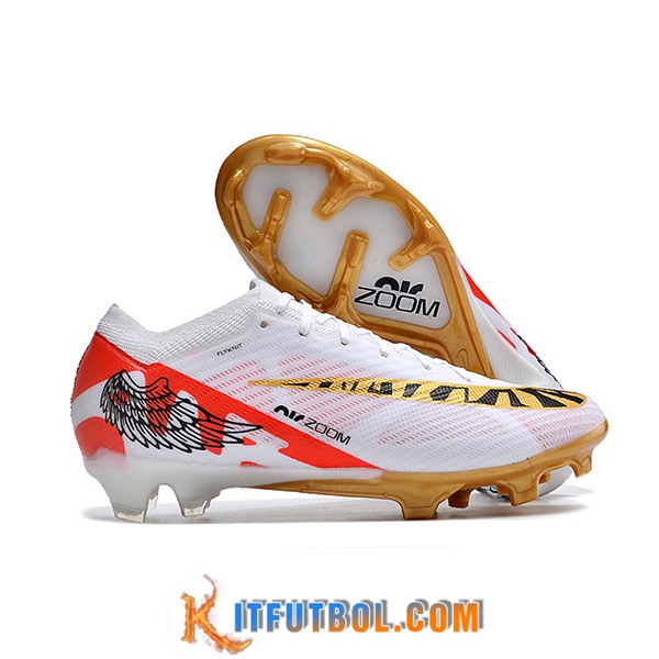 Nike Botas De Fútbol Air Zoom Mercurial Vapor 15 Elite Xxv FG Blanco/Amarillo/Naranja
