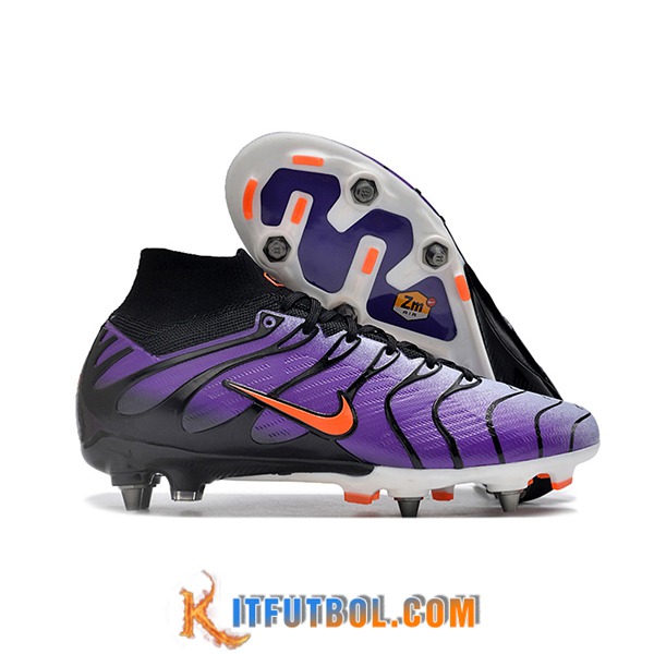 Nike Botas De Fútbol Air Zoom Mercurial Superfly IX Elite SG Violeta/Negro -02