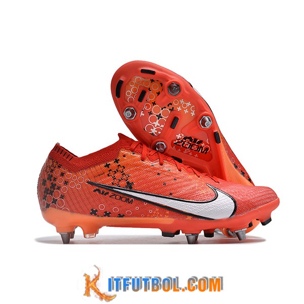 Nike Botas De Fútbol Air Zoom Mercurial Vapor XV Elite SG Naranja/Blanco/Negro -02