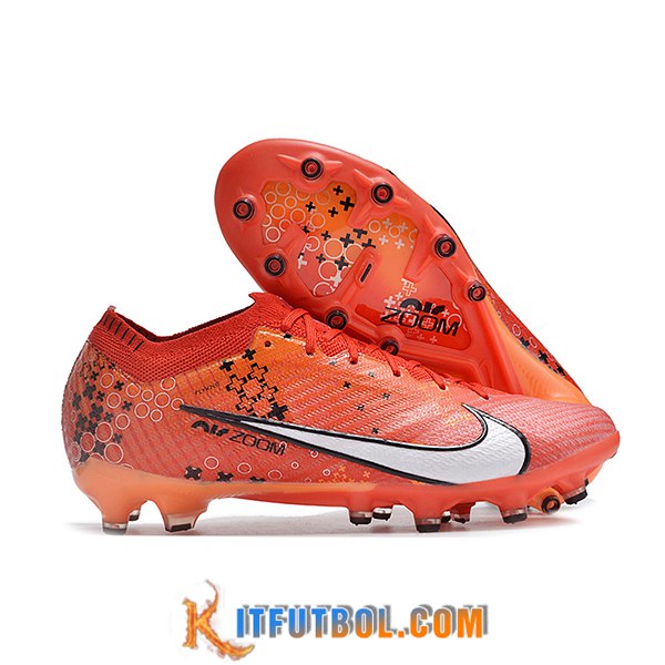 Nike Botas De Fútbol Air Zoom Mercurial Vapor XV Elite AG Naranja/Blanco/Negro