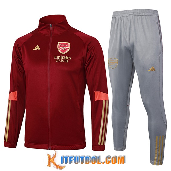 Chandal Equipos De Futbol - Chaqueta Arsenal Rojo/Gris 2023/2024