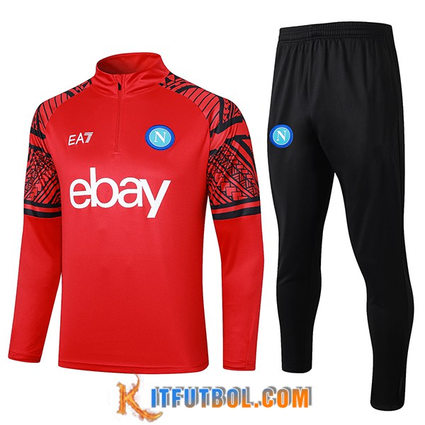 Chandal Equipos De Futbol SSC Napoli Rojo/Negro 2023/2024