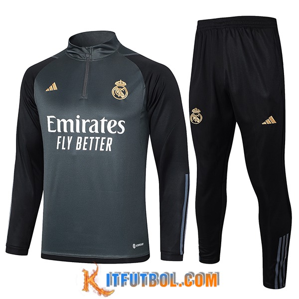 Chandal Equipos De Futbol Real Madrid Gris/Negro 2023/2024