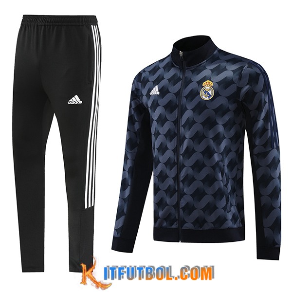 Chandal Equipos De Futbol - Chaqueta Real Madrid Negro/Azul 2023/2024