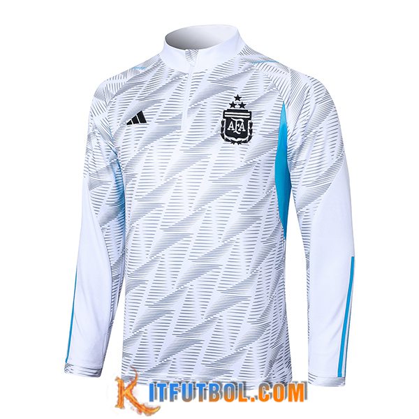 Sudadera De Entrenamiento Argentina Blanco/Gris/Azul 2023/2024