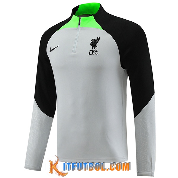 Sudadera De Entrenamiento FC Liverpool Gris/Negro 2023/2024