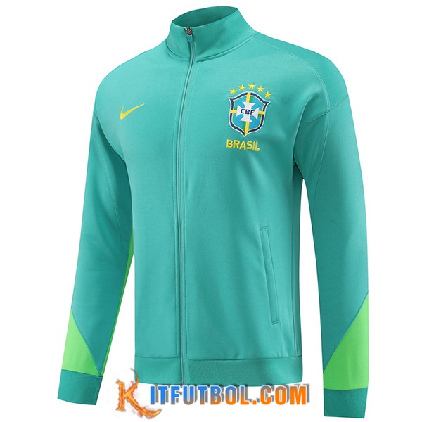 Chaquetas Futbol Brasil Verde/Azul 2023/2024