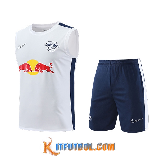 Camiseta Entrenamiento sin mangas + Cortos RB Leipzig Blanco/Azul 2023/2024