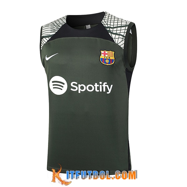 Chalecos De Futbol FC Barcelona Verde 2023/2024 -04