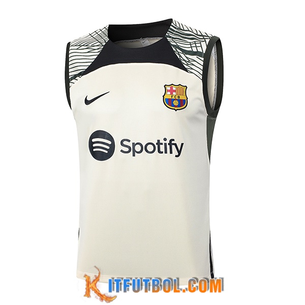 Chalecos De Futbol FC Barcelona Beige/Negro 2023/2024