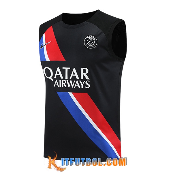 Chalecos De Futbol PSG Negro/Rojo/Azul 2023/2024
