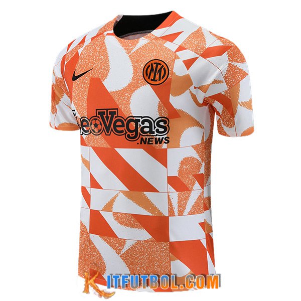 Camiseta Entrenamiento Inter Milan Blanco/Naranja 2023/2024