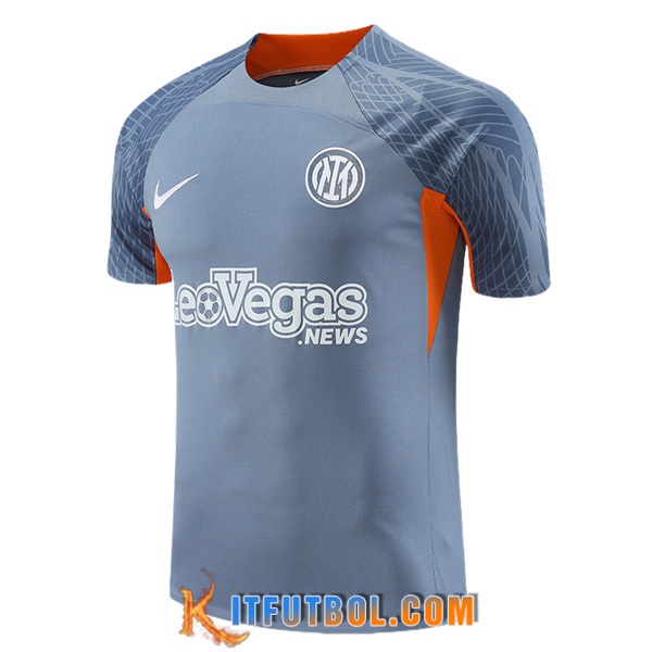 Camiseta Entrenamiento Inter Milan Gris/Naranja 2023/2024