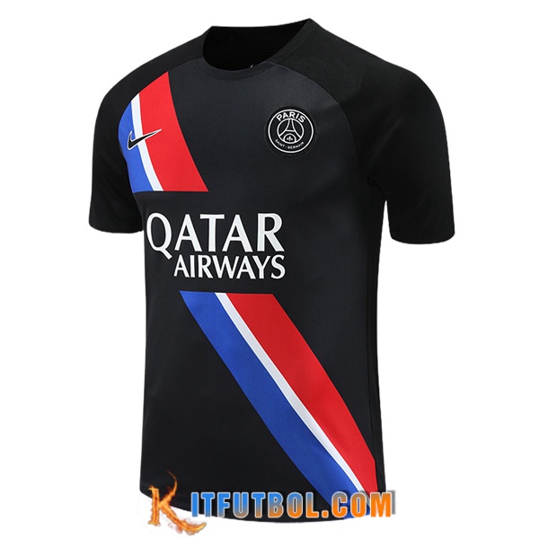 Camiseta Entrenamiento PSG Negro/Rojo/Azul 2023/2024