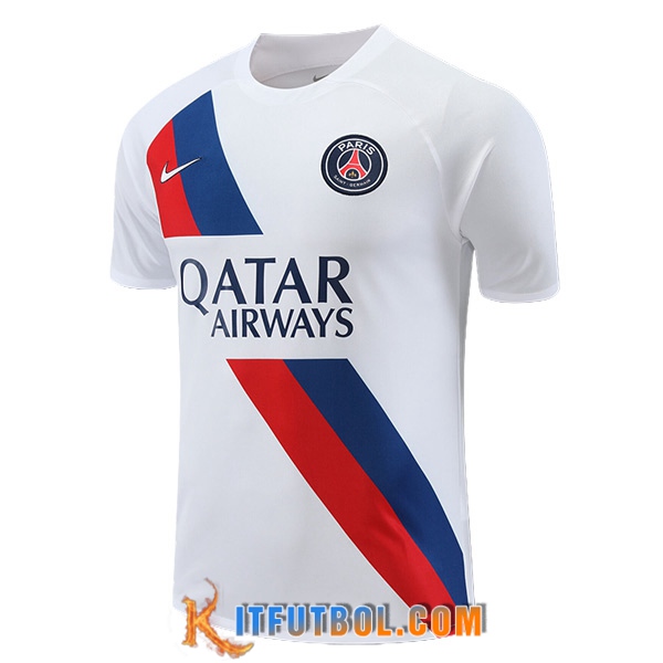 Camiseta Entrenamiento PSG Blanco/Rojo/Azul 2023/2024