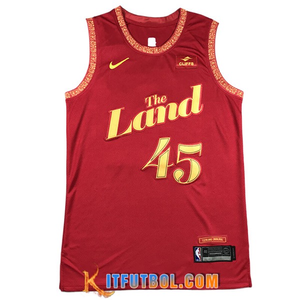 Camisetas De Futbol Cleveland Cavaliers (MITCHELL #45) 2023/24 Rojo/Amarillo