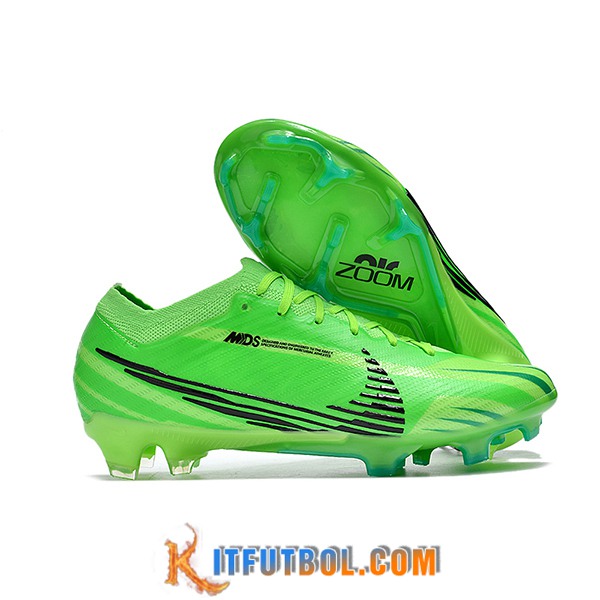 Nike Botas De Fútbol AIR Zoom Mercurial Vapor 15 Elite XXV MDS FG Verde/Negro -02