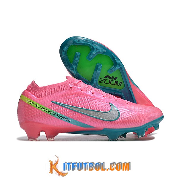 Nike Botas De Fútbol AIR Zoom Mercurial Vapor 15 Elite XXV FG Rosa/Azul/Verde