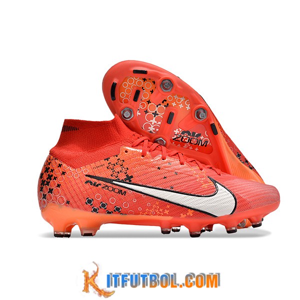 Nike Botas De Fútbol Air Zoom Mercurial Superfly IX Elite SG Naranja/Blanco/Negro