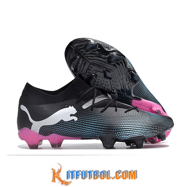 PUMA Botas De Fútbol Future Ultimate FG Negro/Blanco/Rosa -02