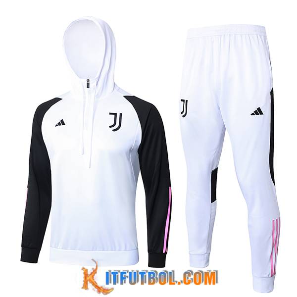 Chaqueta Con Capucha Chandal Juventus Blanco/Negro/Rosa 2023/2024