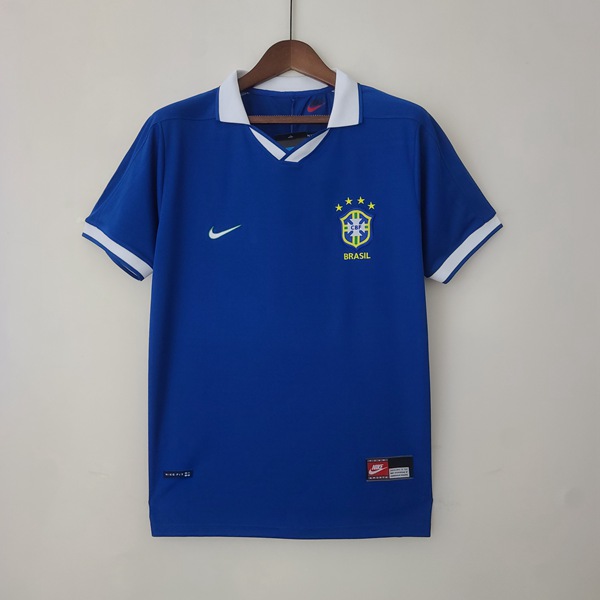 Camiseta Polo Brasil Retro Segunda Azul 1997