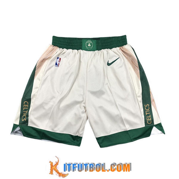 Cortos NBA Boston Celtics 2023/24 Beige/Verde