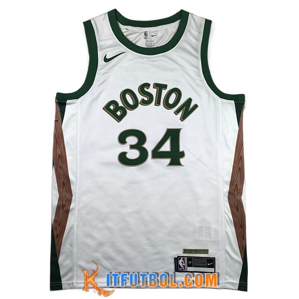 Camisetas Boston Celtics (PIERCE #34) 2023/24 Azul/Verde/Marrón