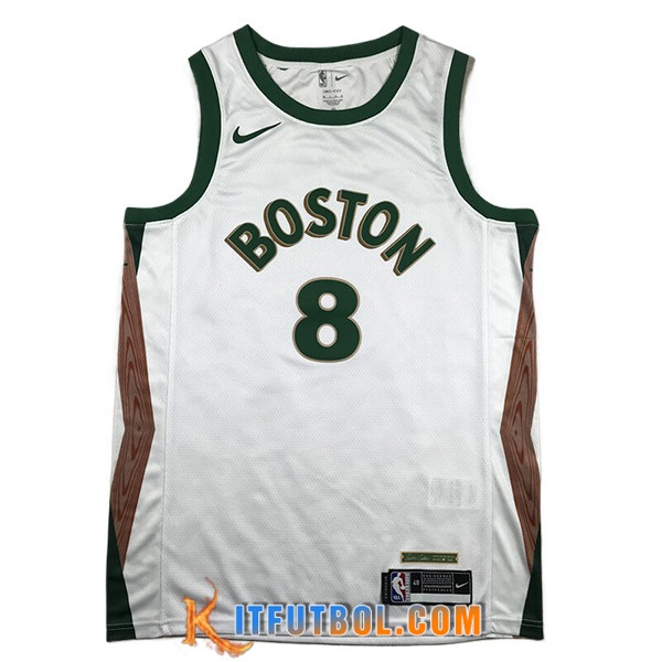 Camisetas Boston Celtics (PORZINGIS #8) 2023/24 Azul/Verde/Marrón