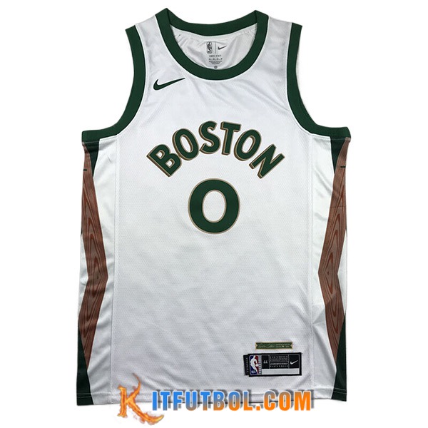 Camisetas Boston Celtics (TATUM #0) 2023/24 Azul/Verde/Marrón