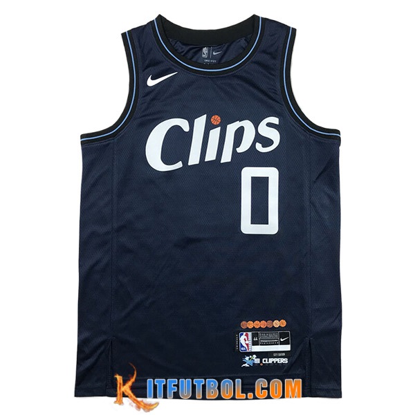 Camisetas Los Angeles Clippers (WESTBROOK #0) 2023/24 Azul Oscuro -02