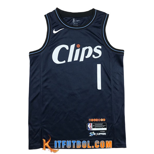 Camisetas Los Angeles Clippers (HARDEN #1) 2023/24 Azul Oscuro -02