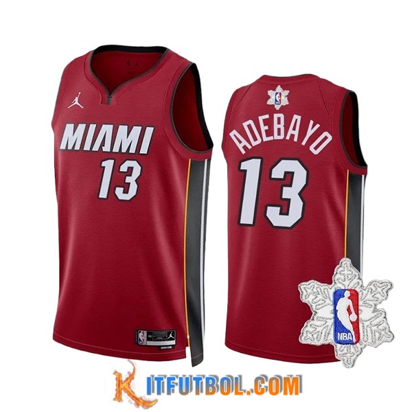 Camisetas Miami Heat (ADEBAYD #13) 2023/24 Rojo/Blanco