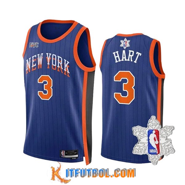 Camisetas New York Knicks (HART #3) 2023/24 Azul/Naranja