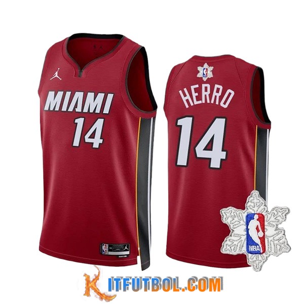 Camisetas Miami Heat (HERRO #14) 2023/24 Rojo/Blanco